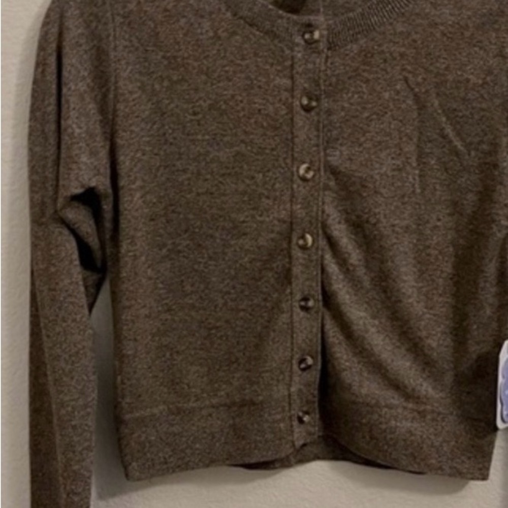 Women's Heather Chocolate Brown Cardigan